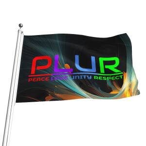 PLUR Kozmik Flow Flag