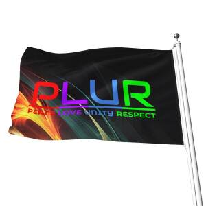 PLUR Kozmik Horizon Flag