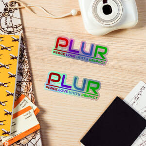 PLUR Holographic Decal